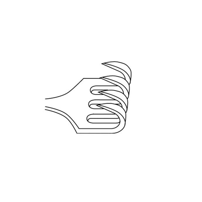 Гачок; 4 зубчики; гострий; широкий згин; 16,5см. Tontarra Medizintechnik GmbH